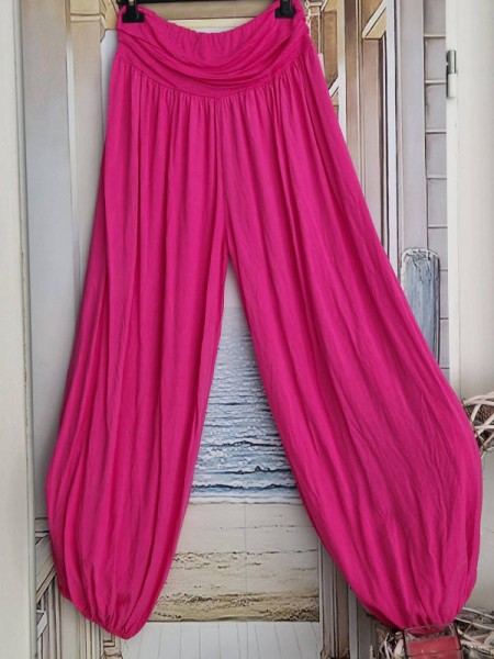 Ballonhose Pluderhose uni pink Italy Pumphose 36 38 40 42